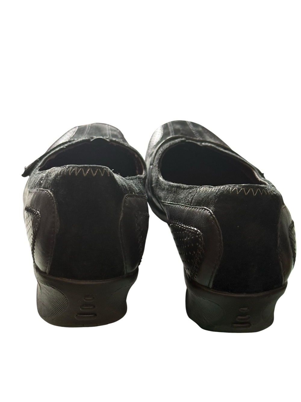 Privo Comfort Black Leather & Suede Mary Jane Comfort Flats Size 8.5M - Picture 6 of 7